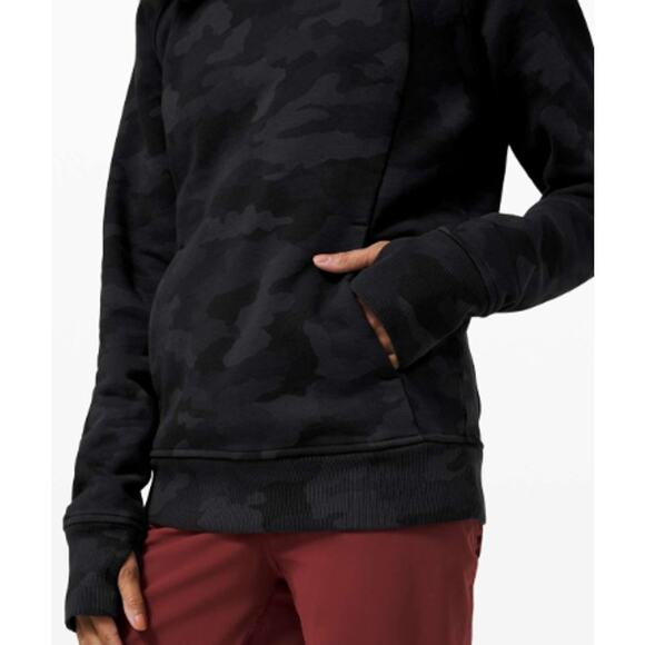 Lululemon Scuba Crew Neck Sweatshirt Heritage 365 Camo Deep Coal Multi Size 12 - Picture 2 of 10